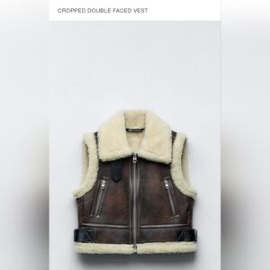 Zara Cropped Doubled Faced Vest Size L